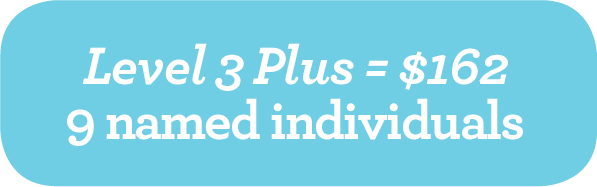 Level 3 Plus = $162 Up to 9 named individuals