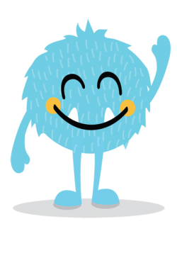 A cartoon of Dottie the monster