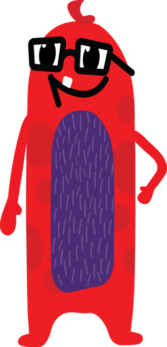 A cartoon of the monster Sully