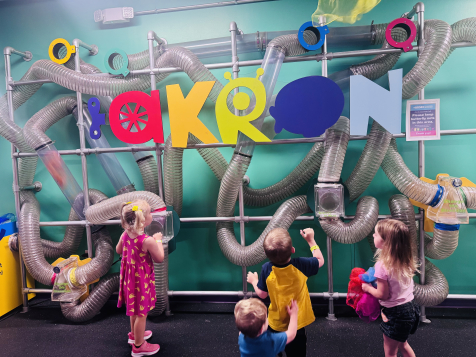Children Playing with the Wind and Air Wall