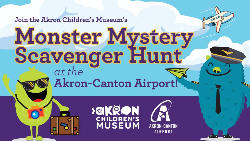 Monster Mystery Scavenger Hunt at the Akron-Canton Airport